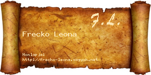 Frecko Leona névjegykártya
